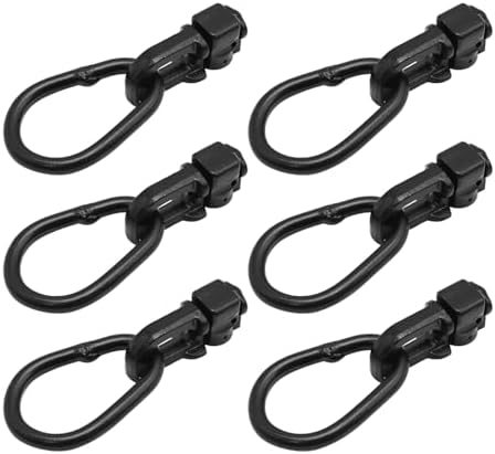 8-Pack L-Track Double Stud Tie-Down Fittings With Pear Link – 5500lb Breaking Load For Truck Bed, Trailer, RV Cargo