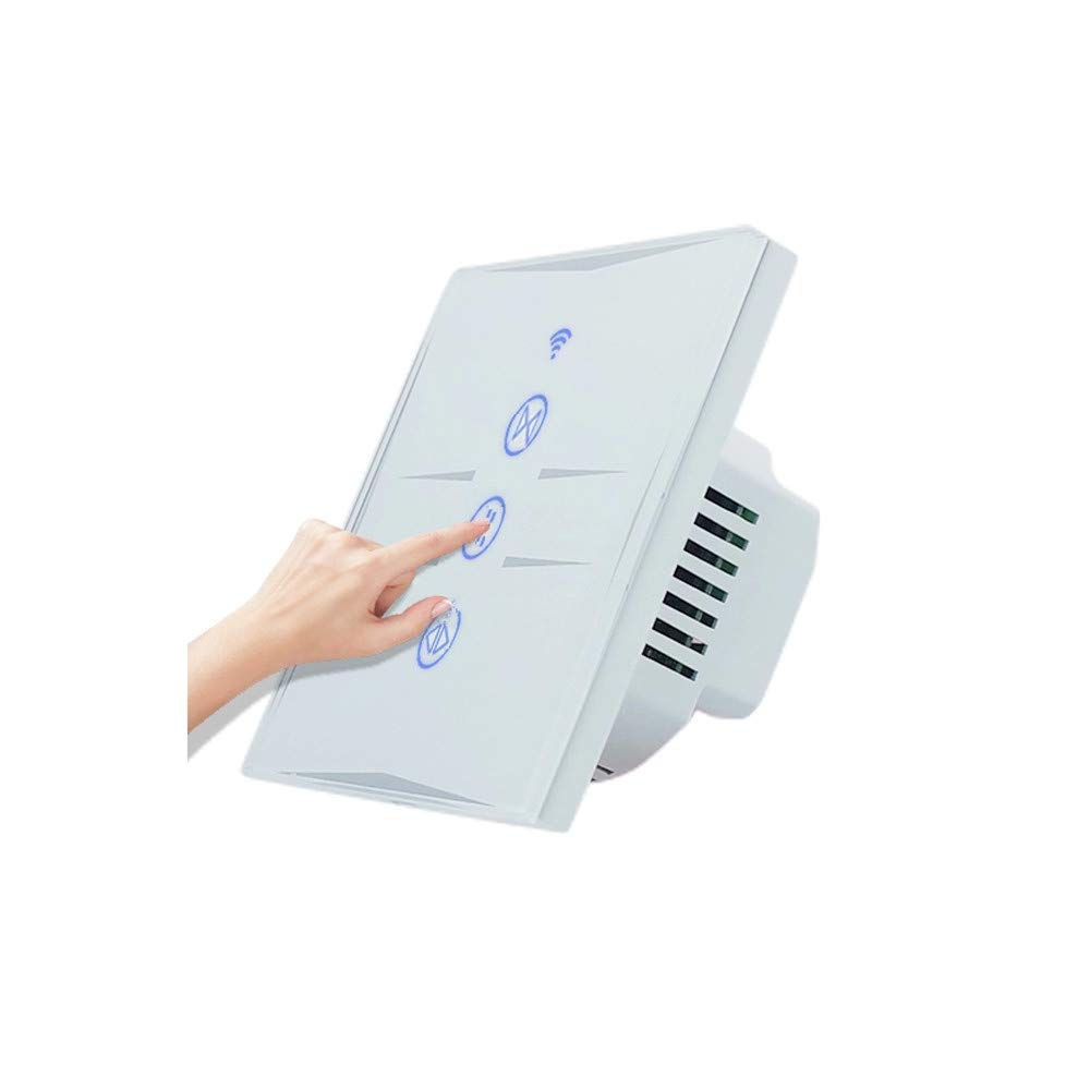 Interruptor inteligente para persianas WiFi App Touch Google Home Amazon Alexa HL0607-11, color blanco