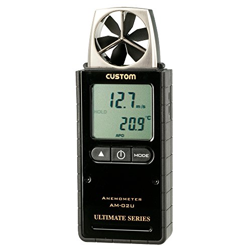 カスタム (CUSTOM) デジタル風速計 風速/気温/露点温度/湿球温度、ウィンドチル測定対応 ピアノブラック調筐体 AM-02U