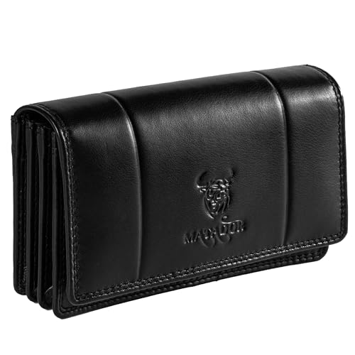 MATADOR Porte Monnaie Femme Cuir #VENEDIG avec Noble Boîte Cadeau, Porte Feuille pour Femme de Luxe avec RFID, Porte Monnaie Femme avec de Nombreux...