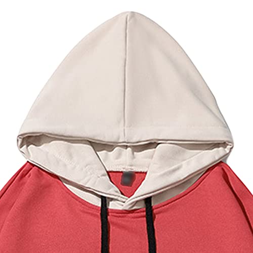 DGHM-JLMY Sudadera con capucha para hombre color contraste miniatura 4