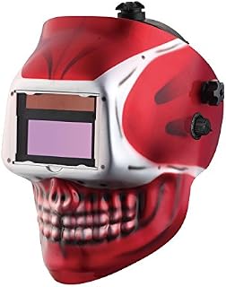 KOOLWOOM Solar Power Auto Darkening Welding Helmet SKULL designed with 2 Arc Sensors