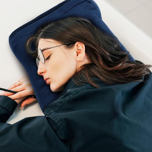 Almohada ergonómica azul 32x24 cm con diseño L miniatura 2