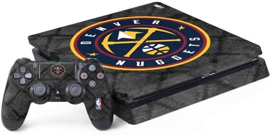 Skinit Decal Gaming Skin Compatible with PS4 Slim Bundle - Officially Licensed NBA Denver Nuggets Distressed Design