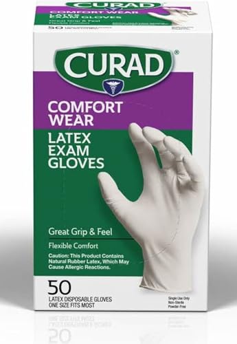 Curad Comfort Wear Latex Exam Gloves...
