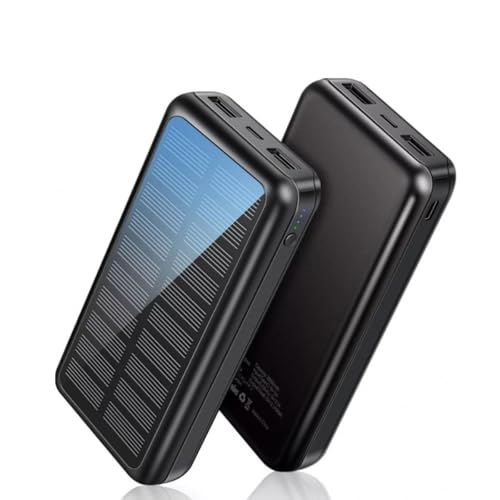 ALMALUX Power Bank Solar 30000mAh con Panel Solar, Carga Rápida 2.4A y Salidas USB Dual