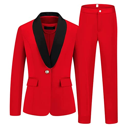 スーツ kolor 17ss single button set up MODFUL Women's 2 Piece Business Suit Set One Button Solid Color