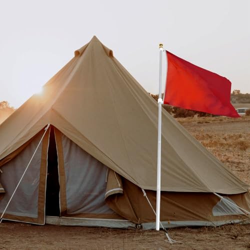 Support de drapeau rotatif anti-enroulement en acier solide 1,9M