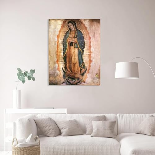 Affiches et impressions mur femmes Guadalupe Lady au Mexique art peinture salon 90x70