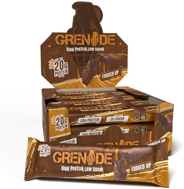 Grenade Proteinriegel - Fudged Up, 12 x 60 g | Proteinreich & Zuckerarm, Mehr als 20 g Protein pro Riegel