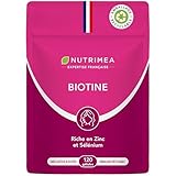 BIOTINE | Sans Excipient | Accélère la Pousse des Cheveux & Ongles | Avec Vitamine B8, P...