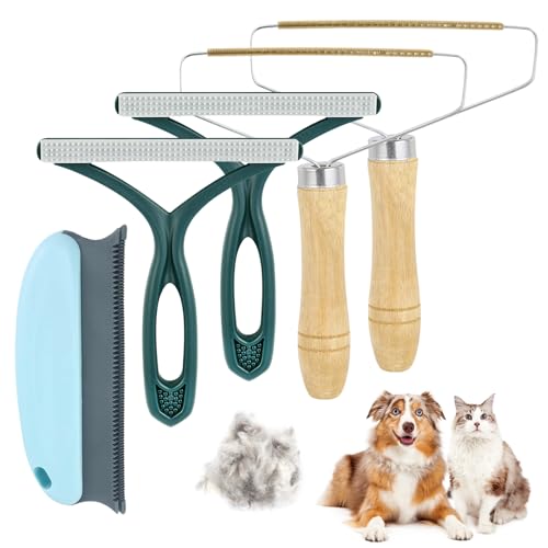 Quitapelusas Manual Set de 5 Quita Pelos Mascota Removedor de Pelusa Portátil - Eliminador de Pelusas para Eliminar Pelusas y pelos de Mascotas de Ropa,sofás y alfombras
