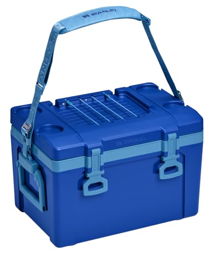 Image of Stanley Adventure Outdoor Cooler 24 qt | Heavy Duty Outdoor Camping Cooler with Easy Carry Top Handle | BPA-Free | Cobalt