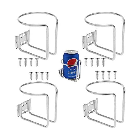 4pcs Stainless Steel Boat Ring Cup Drink Holder for Marine Yacht Truck RV Car Trailer Hardware for Universal Drinks Holders(4) Cover