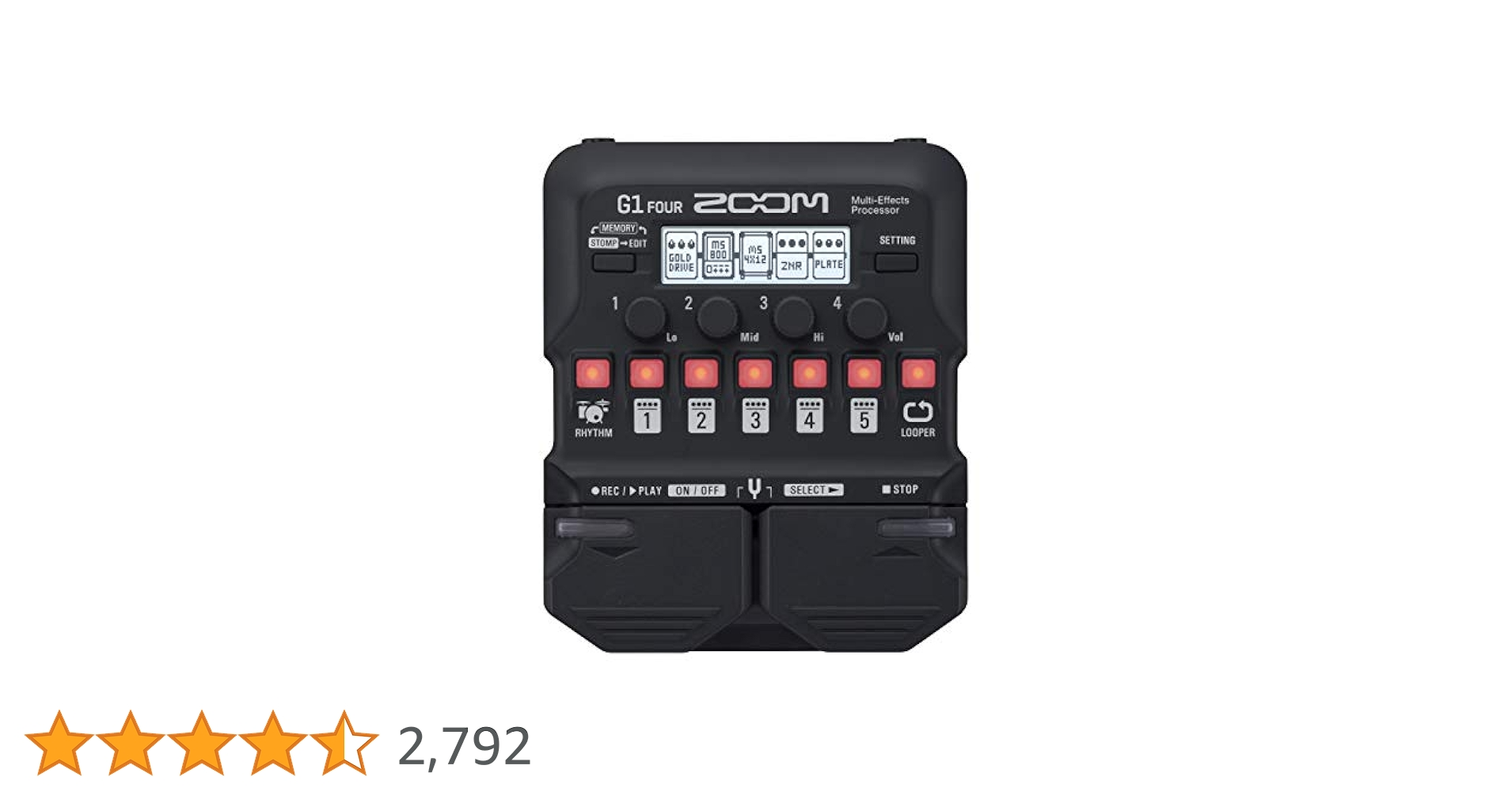 ZOOM G1 FOUR マルチエフェクター ルーパー機能搭載 ZOOM G1 FOUR Multi-Effects Processor マルチエフェクター