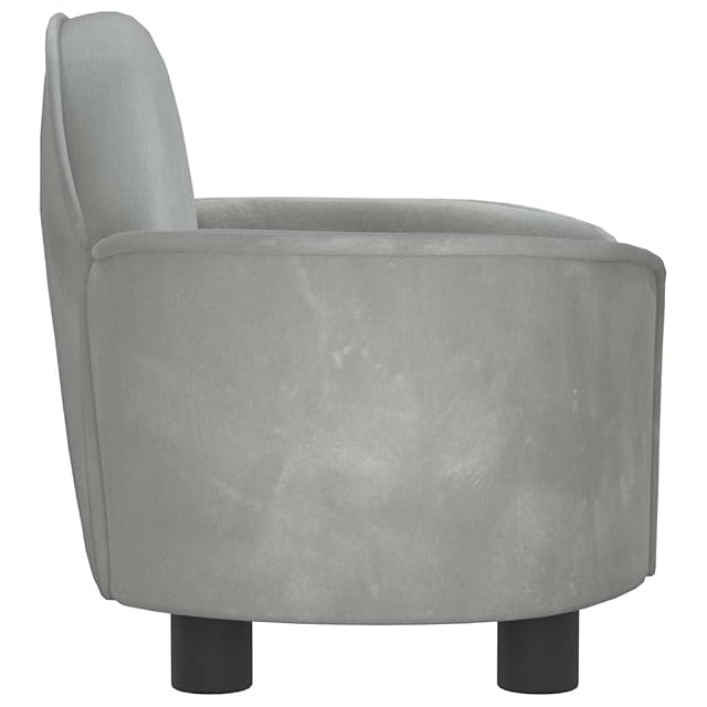 Foto 5 de 6 de vidaXL Cama para Perros de Terciopelo Gris Claro 66x40x45 cm