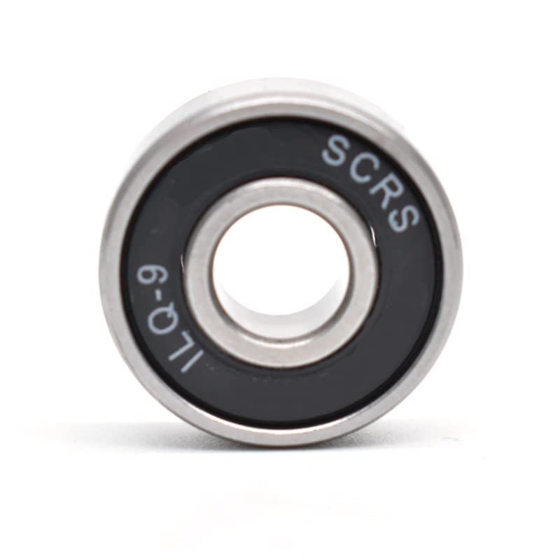 SUOFEILAIMU ILQ-9 608 RS Inline Roller Skate Wheel Bearing ABEC9 608RS Skateboard Ball Bearings for Scooters Longboards 8x22x7mm (Color : Black, Number of Pcs : 10Pcs)