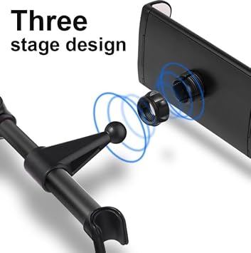 Coverzone Car Back of Arm Phone and Tablet Holder 360 Degree Rotatable Upright and Horizontal Positionable Suitable for Devices Between 4 inches and 11 inches Nrt-082
