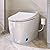 Lakifun Smart Toilet, One Piece Toilet for Bathrooms, Automatic Flush Tankless Toilet without Bidet,Heated Seat,Foot Sensor Flush, White Night Light, Knob Control, Power Outage Flushing, White