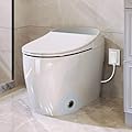 WIIS' IDEA Smart Toilet, One Piece Toilet for Bathroom, Automatic Flush TankLess Toilet without Bidet with Foot sensor Flush, White Night Light, Power Outage Flushing, Soft Close Cover, White