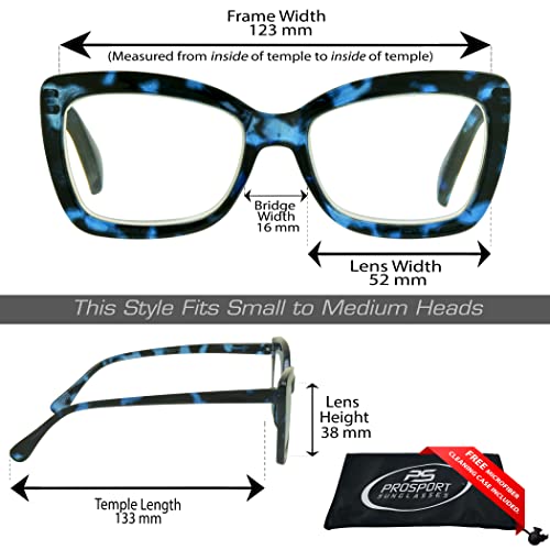 Image of proSPORT Women Cat-Eye Reading Glasses Full Lens Readers NOT BIFOCAL