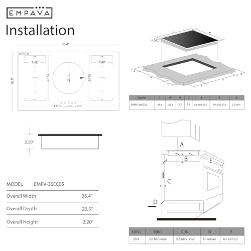 Image of Empava 36 Inch Electric Induction Cooktop Built-In
