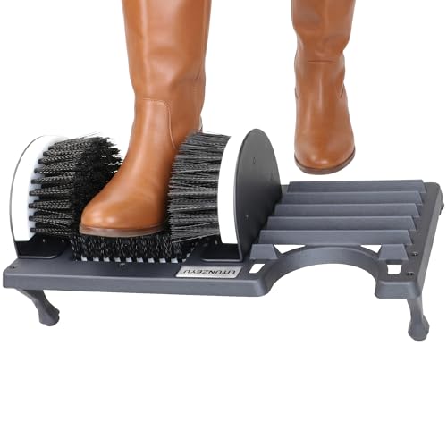 LITUNZEYU Adjustable Boot Brush Scraper Outdoor Shoe Cleaner Brush Heavy Duty Boot Scrubber for Mud Garden Garage FarmDirt & Snow & Extra Wide