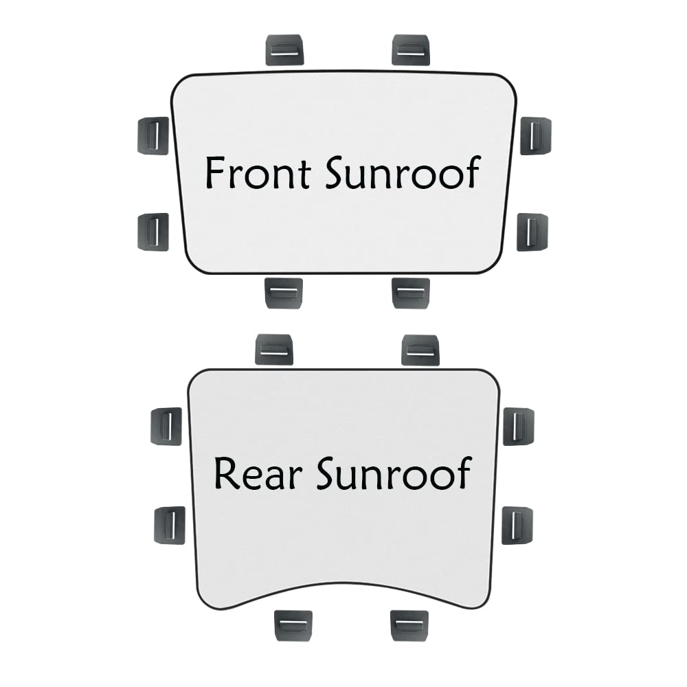 16 PCS Sunshade Clips Roof Shade Clips for Sunroof Compatible with Tesla Model 3 Model Y Roof Sun Shade Heat Shield Installation Accessories(Black, Model 3)
