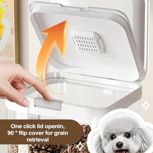 Contenedor de comida para gatos cubo hermético apilable de plástico transparente para alimentos 4