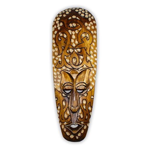 Woru Masque Aris 50 cm, masque en bois de Bali, masque mural