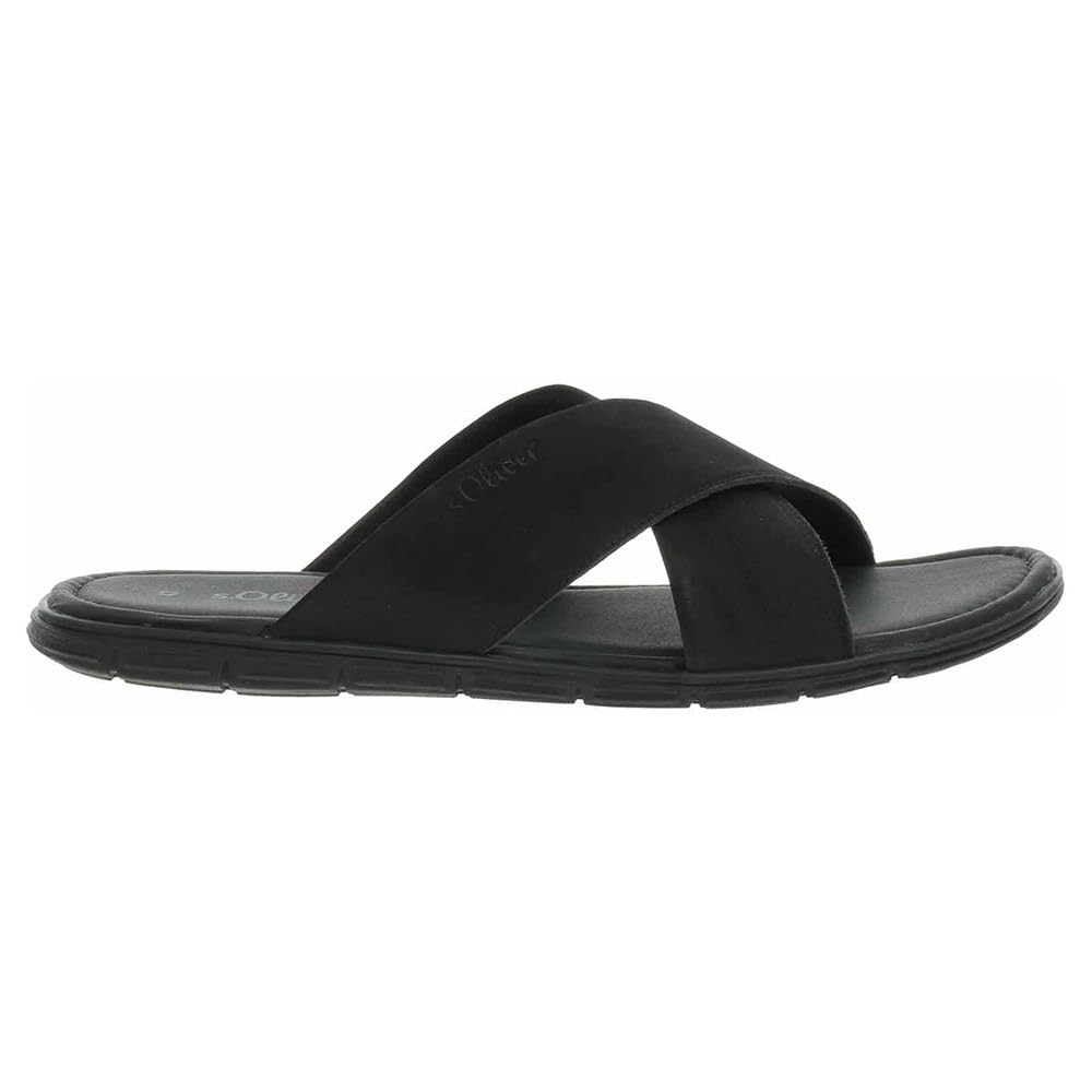 s.Oliver Men's 5-17201-42 Slide Sandals, black, 7 UK