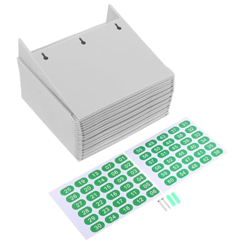 FIXOSHEE 4個壁掛け式スロット立て掛けムカードホルダー 耐久性プラスチック製 勤怠管理 倉庫資材整理用多機能カード収納ラック