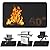 Large 60x40 Inch BBQ Under Grill Mat for Outdoor, Indoor Fireplace Mat Fire Pit Mat, Double-Sided Fireproof Grill Pad, Waterproof Under Pet Cage Mat, Oil-Proof Grill Protector for Lawn Patio Deck