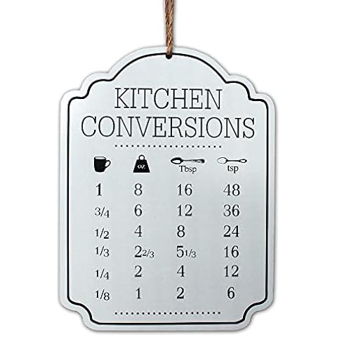Funerom Rustic Wooden Kitchen Conversions Wall Hanging Kitchen Wall Decor 15.7×11.6 inch Cover