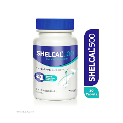 Image of Shelcal 500 calcium with Vitamin D3 (30 tablets) | For Healthy and Strong Bone, Joint & Muscles | India's No. 1 Doctor's Prescribed calcium Supplement - By Torrent Pharma