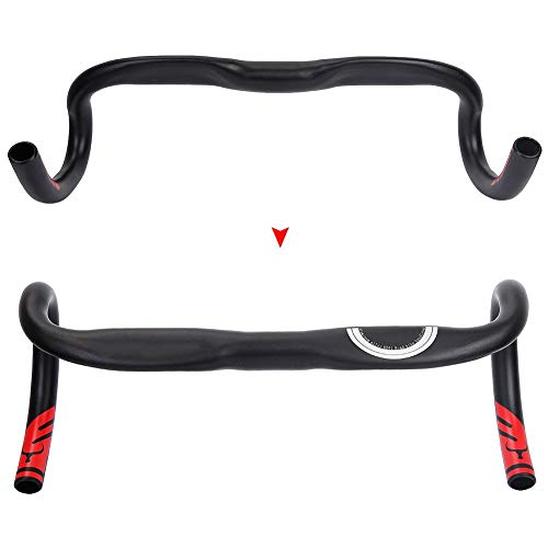 VGEBY1Manubrio Bici da Corsa, Manubrio da Mountain Bike, Manubrio Drop Bar Manico Ultralight Pieghevole in Lega di Alluminio Extra Lunga per Bici da Corsa su Strada