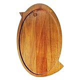 Small Acacia Wooden Platters: 10.2'*6.3' Cute Food Service Tray, Wood Plates for Coffee Table, Bathroom, Cheese Board Cake, Kitchen Counter, Vanity Tray and Home Decor, Penguin Brown