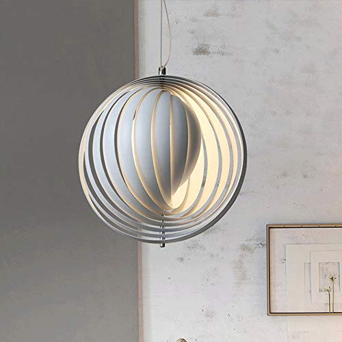 Plafonnier pendentif LED E27 lustre lune rotatif pour chambre moderne