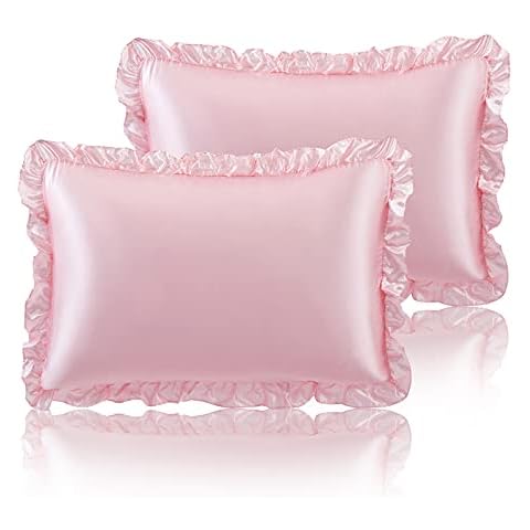 SiinvdaBZX Ruffled Satin Pillowcase Set Cover