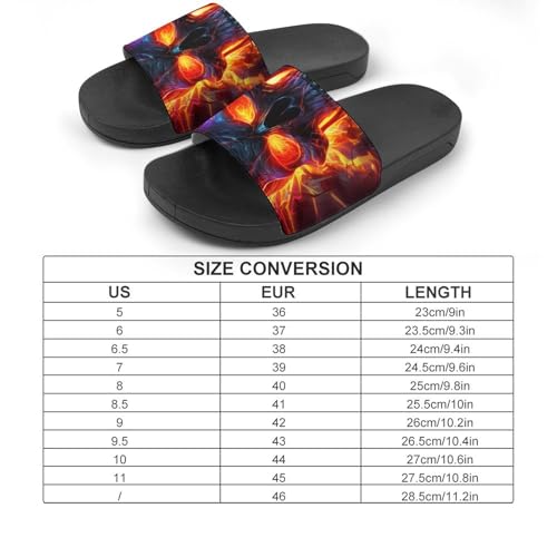 Cool Colorful Skull House Sandals Non-Slip Bathroom Slippers Beach Summer Shoes for Men Women2