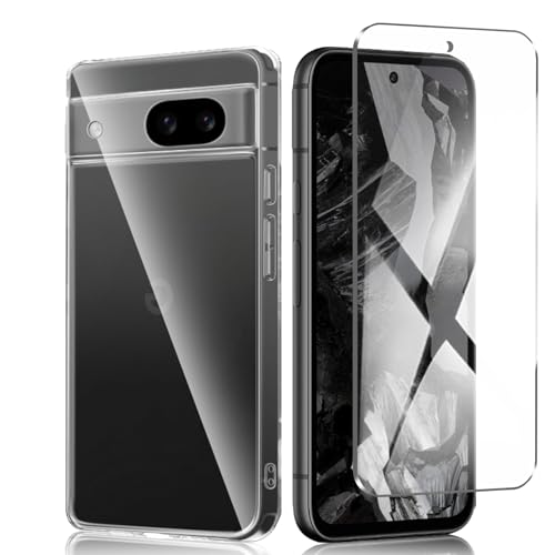 Google Pixel 8A フィルム+ Google Pixel 8A ケース【日本製-硬度9H】グーグル ピクセル8A 保護フィルム 耐指紋 撥油性 反射低減 飛散防止処理 Pixel 8A 用の ケース 耐衝撃薄型カバー 滑り止め 着脱簡単(1枚ガ