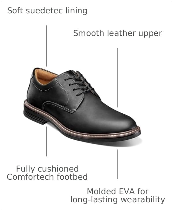 Image of Florsheim Norwalk Plain Toe Oxford Men's Oxford | Dress Shoes