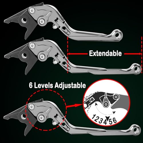 Palancas de embrague de freno para evitar roturas en Ducati Desert X manetas plegables 4