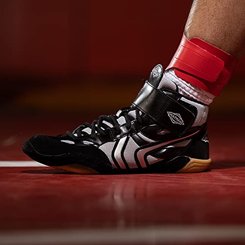 Matman Wrestling Ankle Bands Pack Of 4 Tournament Ankle Band Made In Usa Soft Vinyl 13” X 2.5” Wrestling Tournament Bands Hook Loop Scoring Bands… (Green/Red) #TOP7