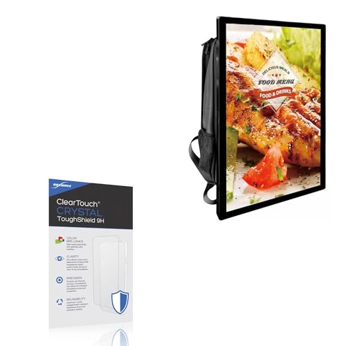 BoxWave Screen Protector Compatible With Welaso LCD Backpack (21.5 in) - ClearTouch Crystal ToughShield 9H (2-Pack), Clear 9H Tough Flexible Film Screen Protector