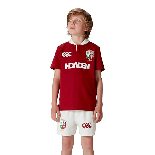 British & Irish Lions Canterbury Junior Unisex Official Canterbury Short Sleeve Classic Rugby Jersey, Red Dahlia, 10 Years - Image 4