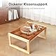 FUKUMARU Katzenbett, Plüsch-Samt-Katzenbetten für Indoor-Katzen, Katzenhängematte aus Holz, 53 x 42 x25 cm, geeignet für Katzen, Hunde, Kaninchen, Kätzchen und Kleintiere, Braun
