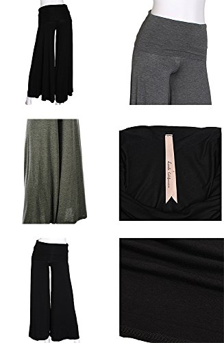 ラニ] ヨガパンツ ワイドパンツ フレアパンツ Fold Over Yoga