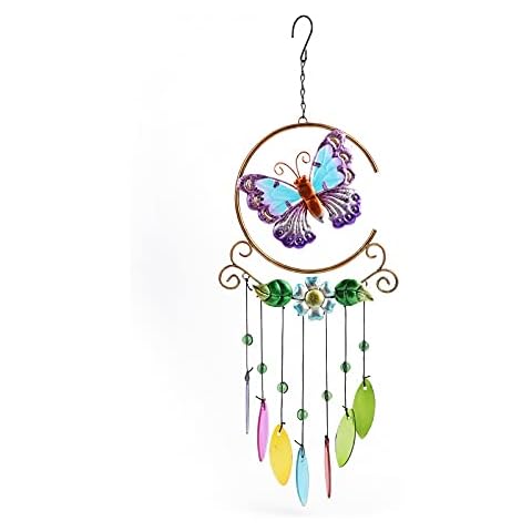 FLCSIed Butterfly Stained Glass Wind Chimes Cover
