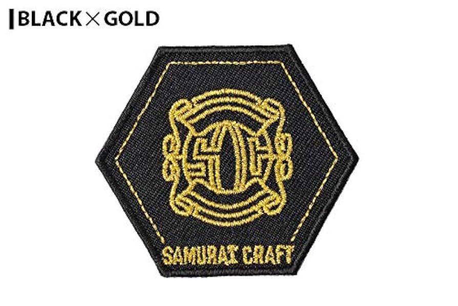 Amazon | サムライクラフト ロゴ入り ワッペン 六角形